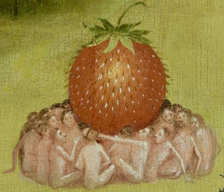 Bosch, Garden of Earthly Delights, Strawberry detail 2
